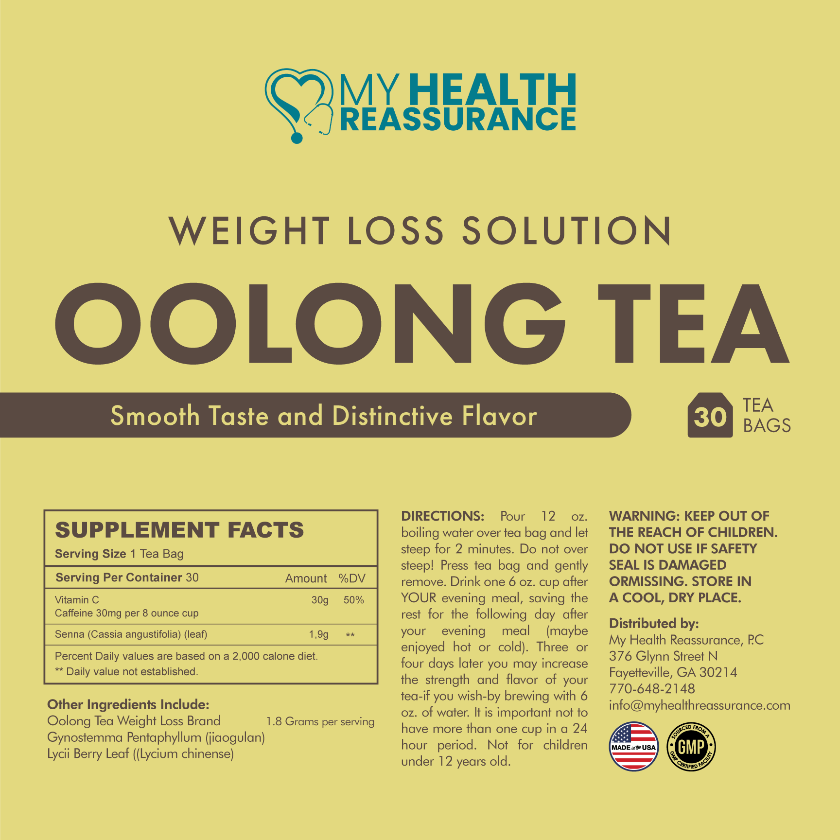 Oolong Wulong Slimming Tea- 30 Bags